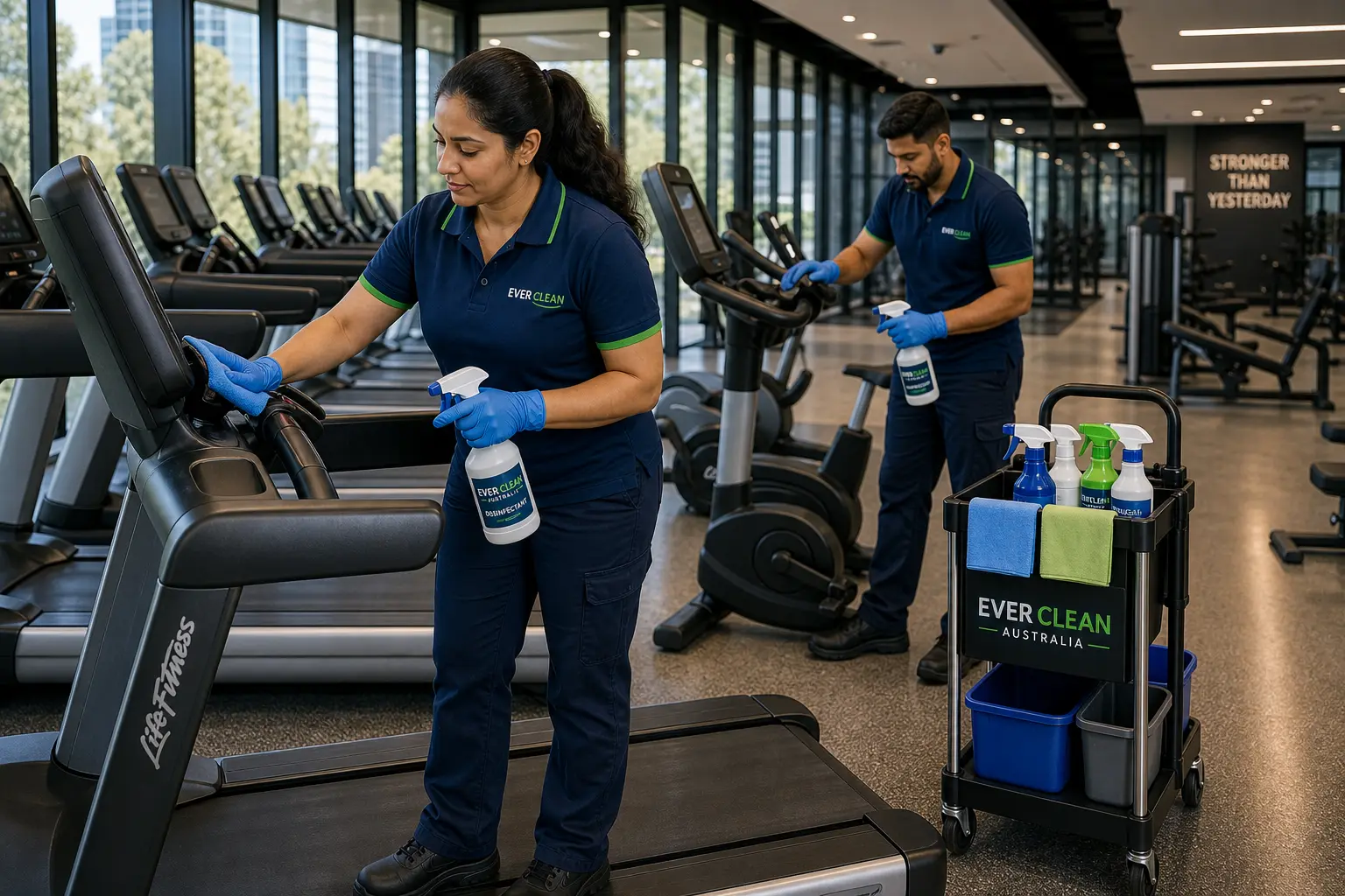 Gym and fitness centre cleaning in Inner West Sydney by Ever Clean Australia